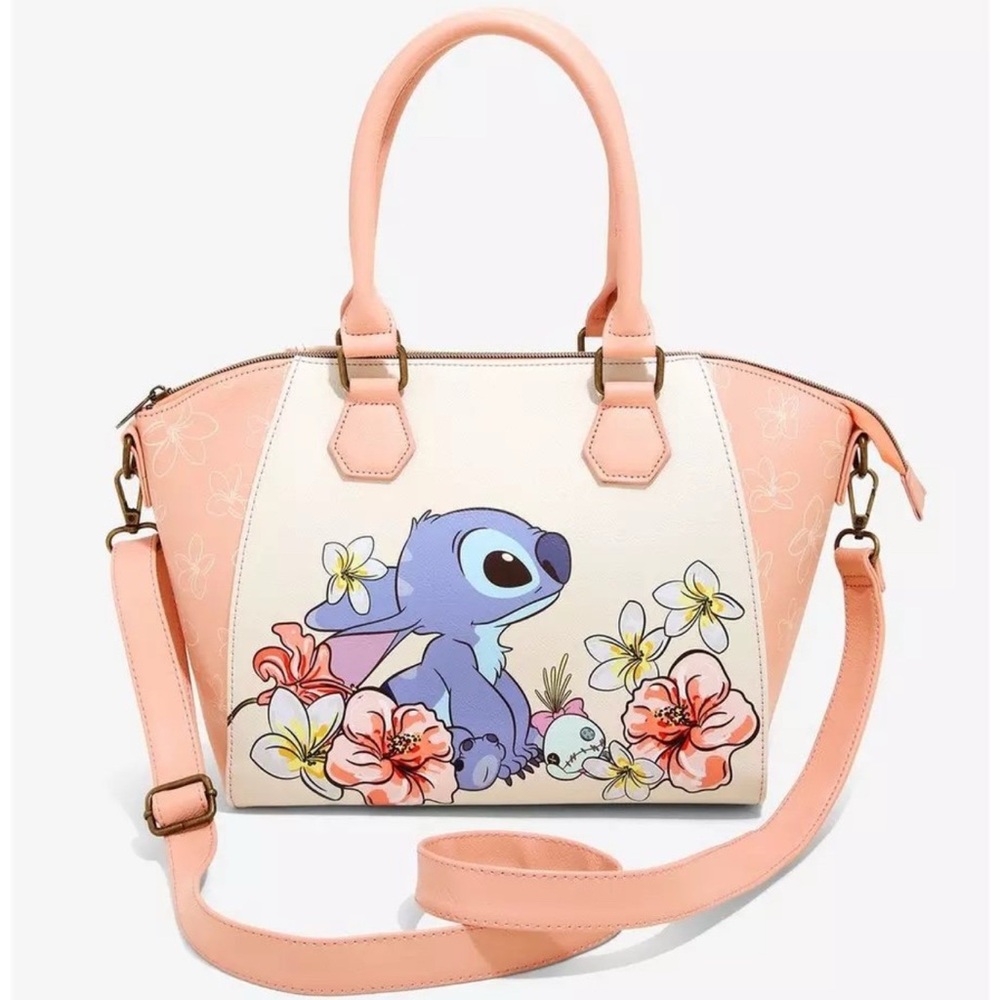 NWT Stitch Floral Loungefly Shoulder Bag